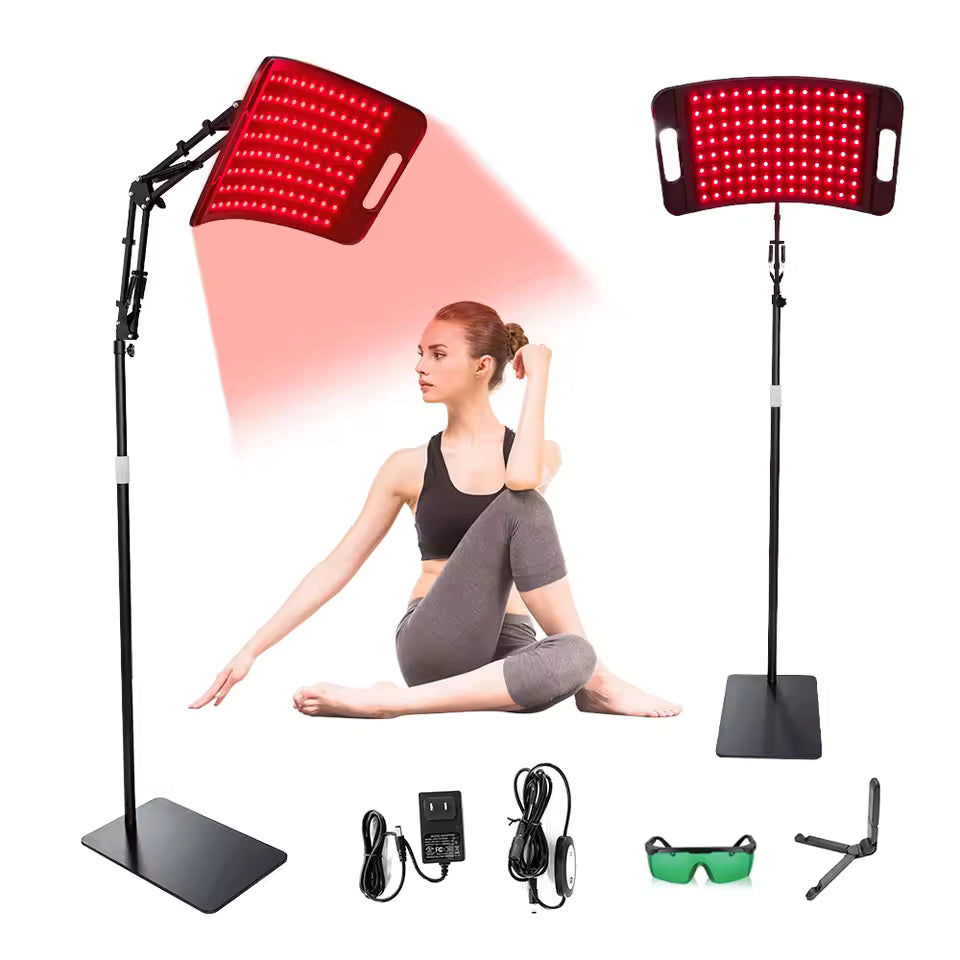 Full Body Red Light Therapy Lamp with Adjustable Stand & Timer